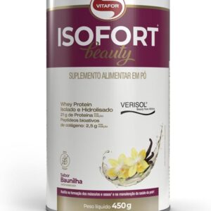 51NROOluCuL._AC_SL1080_.jpg Isofort Beauty Whey Protein (Isolado e Hidrolisado) + Colágeno Verisol 450G Baunilha, Vitafor-radardasaude