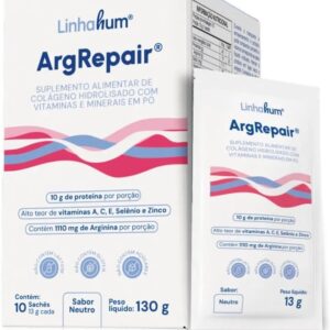 ArgRepair | Suplemento Alimentar de Colágeno Hidrolizado com Vitaminas e Minerais em Pó | Caixa com 10 sachês | Sabor Neutro