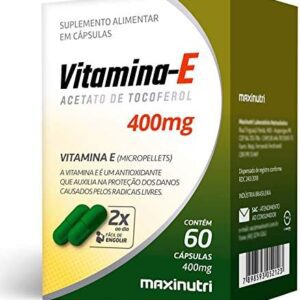VITAMINA E 400MG 60CPS (CAIXA) MAXINUTRI-radardasaude