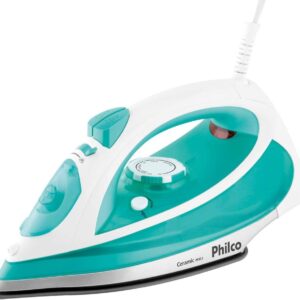 Ferro de passar, Ceramic Pfec1, Branco/Verde, 220v, Philco-radardasaude