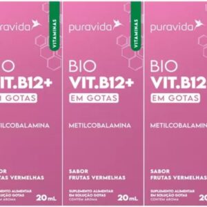 3x B12 Drops Metilcobalamina Biodisponível Em Gotas - PuraVida-radardasaude