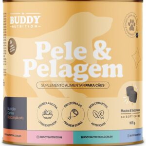 Pele & Pelagem | Suplemento Cães com Ômega-3 EPA/DHA + Probióticos + Biotina + Colágeno | Contribui para Pele e Pelagem | 60 Soft Chews