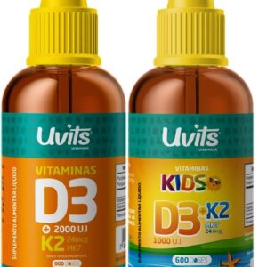 61Ks4Gd6-sL._AC_SL1200_.jpg Kit Vitamina D3 K2 KIDS 20ml + Vitamina D3 K2 20ml Uvits-radardasaude