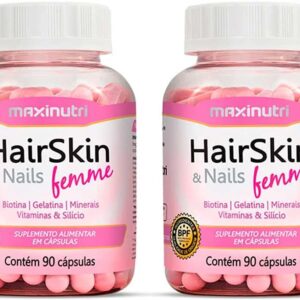 02 HairSkin Femme Biotina e Minerais 90 Cápsulas Maxinutri-radardasaude