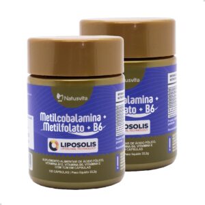 61elz7Z0EAL._AC_SL1200_.jpg Metilcobalamina B12 +Metilfolato Ácido Fólico +Vitamina B6 + Vit E + TCM Lipossomal Alta Absorção (2 und. 240 cápsulas)-radardasaude