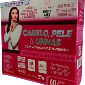 61osInIu2YL._AC_SL1500_.jpg Suplemento Cabelo, Pele e Unhas – Fortalecimento Capilar, Crescimento Saudável, Unhas Fortes e Pele Hidratada – 60 Cápsulas | Biotina, Zinco, Selênio, Vitaminas B3 e B6 - ORIGINAL-radardasaude