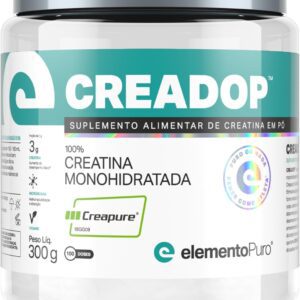 CREADOP Creapure Creatina Monohidratada Pura Sabor Natural Pote 300g, elemento Puro