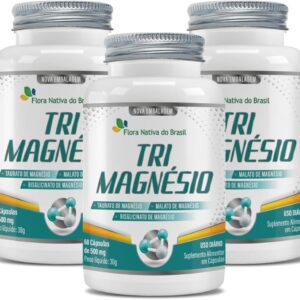 Kit Com 3 Tri Magnésio (taurato, malato e Bisglicinato) 500mg 60 Caps-radardasaude