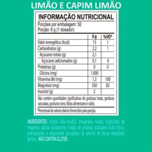 MAGNESIO + INOSITOL POTE 300G SABOR LIMÃO & CAPIM LIMÃO - NUTRIFY