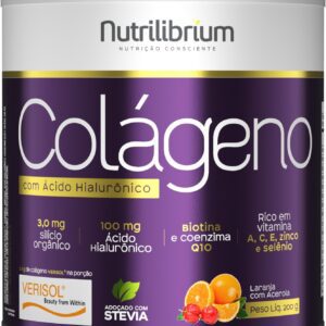 Colágeno Verisol com Ácido Hialurônico - 200G Laranja com Acerola - Nutrilibrium, Nutrilibrium-radardasaude