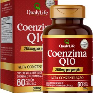 71TBb0UQhqL._AC_SL1200_.jpg Coenzima Q10 200mg 60 Cápsulas Qualylife