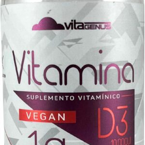 Vitamina D3 10.000UI 60 comprimidos Vegan Sem Lactose Sem Glúten VitaGenus