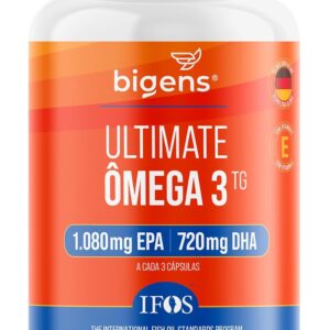 71jl7EofIHL._AC_SL1500_.jpg Ultimate Ômega 3 TG, Selo IFOS, 1.080mg EPA + 720mg DHA, 60 caps, Bigens (Unidade)