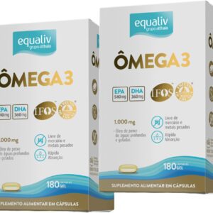71lpaHZhdOL._AC_SL1500_.jpg Omega 3 óleo de peixe, 180 cápsulas gel, Equaliv kit 2 unidades - 360 cápsulas total