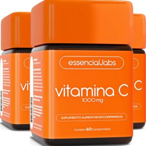 03 POTES DA VITAMINA C 1000mg - FÓRMULA 100% PURA E CONCENTRADA - 180 DOSES-radardasaude