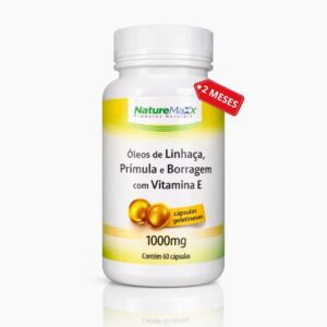 Óleo de Linhaça Prímula Borragem + Vitamina E + Ômega 3 1000mg 60 Cápsulas-radardasaude