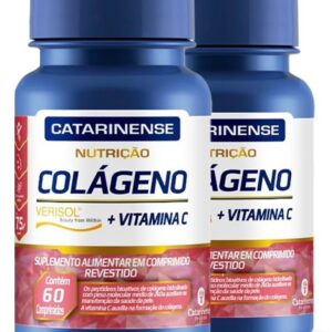 Kit 2 Colágeno Verisol + Vitamina C Catarinense 60 Comprimidos-radardasaude