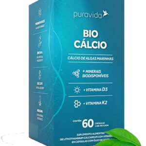 Bio Calcio Magnésio Vitamina D3 Vitamina K2 Bio Calcio PuraVida-radardasaude