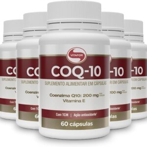 6111YXy-WvL._AC_SL1200_.jpg Kit 5 Coenzima Q10 200mg Vitafor 60 Cápsulas