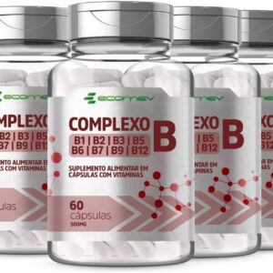 618Q4r-xdVL._AC_SL1200_.jpg Kit 4Un Complexo B Com Biotina e Ácido Folico Concentrado 500mg 60Cáps Kit 8 Meses Ecomev-radardasaude