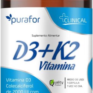 Suplemento Alimentar Vitamina D3 + K2 - Colecalciferol + Menaquinona-radardasaude
