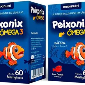 2x Peixonix Ômega 3 Kids Infantil Mastigável Cereja 60 Caps
