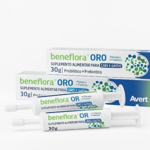 61WmVdpuHtL._AC_SL1024_.jpg Kit com 2 Unidades Beneflora ORO Probiótico e Prebiótico para Cães e Gatos, Suplemento Alimentar em Pasta, 30g