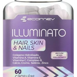 Colageno Hidrolisado + Acido Hialuronico + Biotina + Complexo B e Vitaminas 1000Mg 60 Cápsulas - Illuminato Ecomev (1 Unidade)-radardasaude