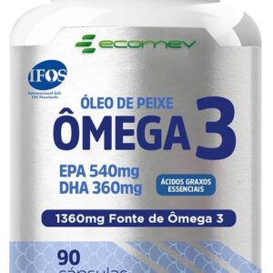 Fish Oil Omega 3 1360mg EPA DHA Selo Ifos (Cert. Internacional Pureza) 90Cáp