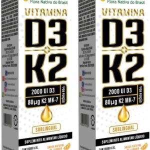 61ptj9WMugL._AC_SL1000_.jpg KIT 2X Vitamina D3 + k2 Sublingual em Gotas 20ml - Flora nativa-radardasaude
