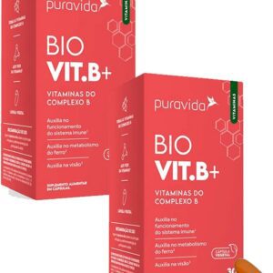 Kit 2x BIO VIT B+Vitaminas do Complexo B (30 Capsúlas) - PuraVida-radardasaude