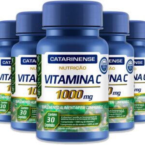 Kit 5 Vitamina C 1000mg Catarinense Pharma 30 Cápsulas-radardasaude