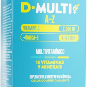 Multivitamínico 13 vitaminas, 9 minerais e Ômega-3 120 Cápsulas Softgel - D.Multi | D.Pro - Imunidade-radardasaude