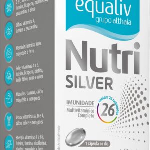 710vNfa2bML._AC_SL1500_.jpg EQUALIV Nutri Silver - Suplemento Alimentar em Cápsulas para Terceira Idade - Benefícios para Memória, Visão, Ossos e Músculos - Multivitamínico Completo - 60 Cápsulas Gel-radardasaude