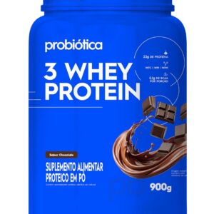 3 Whey Protein (900g) - Sabor Chocolate, Probiótica-radardasaude