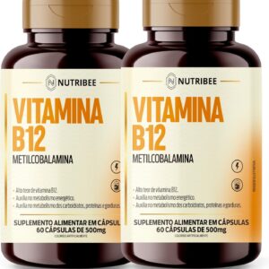Kit 2 x Vitamina B12 Metilcobalamina 500mg 120 Cápsulas Original-radardasaude