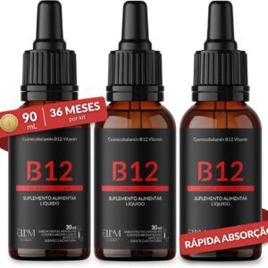 Vitamina B12 Sublingual em Gotas ELLYM NUTRITION Sabor Frutas Vermelhas Auxilia no Funcionamento do Sistema Imune e Metabolismo Energético (90 mL)-radardasaude