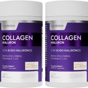 Kit 2x Colágeno Verisol Ácido Hialurônico 180 Caps 2 Meses Nutrilibrium-radardasaude