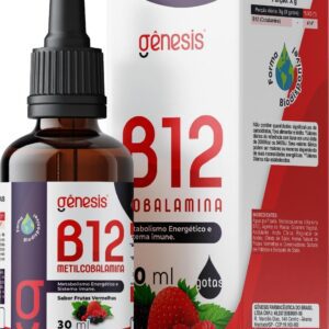 Vitamina B12 (Metilcobalamina) 30ml Gotas - Gênesis (3)-radardasaude