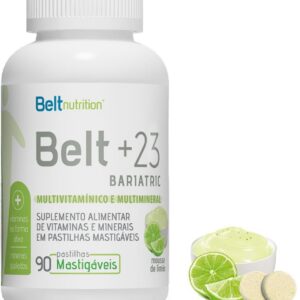 Belt +23 Bariatric MASTIGÁVEL Multivitamínico e Multimineral 90 pastilhas (90 pastilhas, mousse de limão)-radardasaude