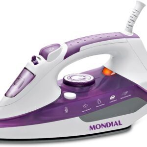 MONDIAL Ferro a Vapor Ceramic Express, Branco/Lilás, 1200W, 127V - F-40-radardasaude