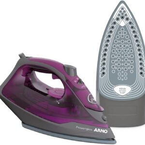 51StMs5VsL._AC_SL1000_.jpg Ferro a Vapor Arno Powergliss com Base Cerâmica Xglide, 1520W, Roxo, FPO1 110V-radardasaude