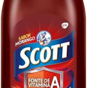 Scott Suplemento Alimentar Multivitaminico, com Vitamina A e Vitamina D, Sabor Morango, 400ml