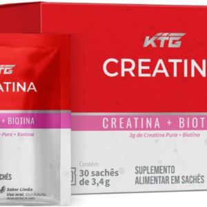 51h0j1nh3vL._AC_SL1200_.jpg Katiguá, Creatina pura + Biotina, Sabor Limão, 30 Sachês, 3,6 Gramas-radardasaude