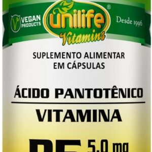 Vitamina B5 Acido Pantotenico - 60 Caps - Unilife