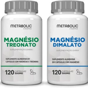 Kit Magnesio Treonato + Dimalato 500Mg 240Cápsulas - Metabolic Farma