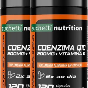 61b6vnVYnPL._AC_SL1300_.jpg Kit 2 Potes Coenzima Q10 200mg 240 Cápsulas Coq10 Zuchetti nutrition-radardasaude