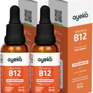 2X Metilcobalamina Vitamina B12 9,9mcg 30ml Frutas Vermelhas - 600 Doses Ayeko-radardasaude