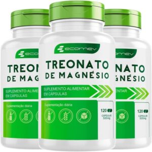 61iC2c6xpFL._AC_SL1200_.jpg 3Un Magnesio Treonato 500Mg 100% Puro 360 Cápsulas - Kit 6 Meses de Uso Ecomev