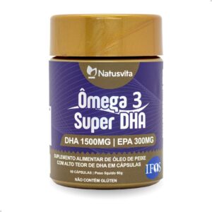 61rASZQRhwL._AC_SL1200_.jpg Ômega 3 SUPER DHA 1.500mg Selo IFOS. 60 Cápsulas